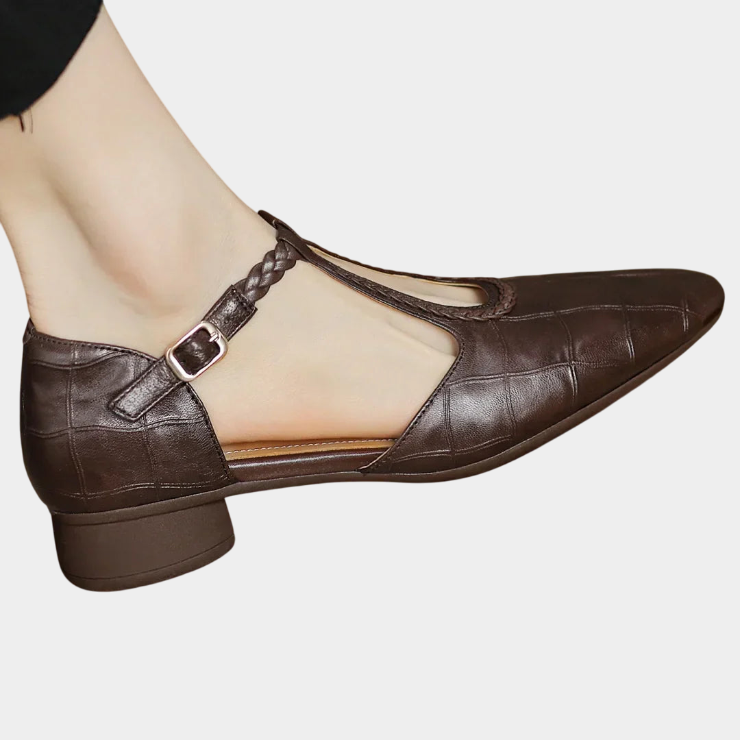 Selma | Sandales en Cuir avec Bande Tressée