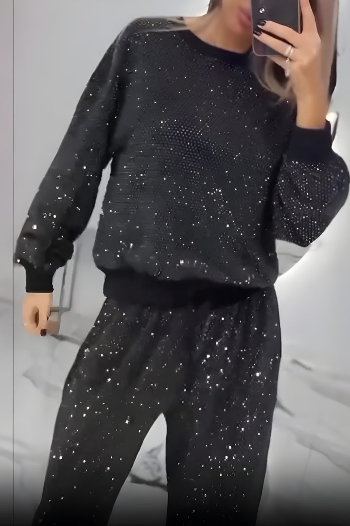 Lysa™ | Ensemble de détente élégant avec paillettes