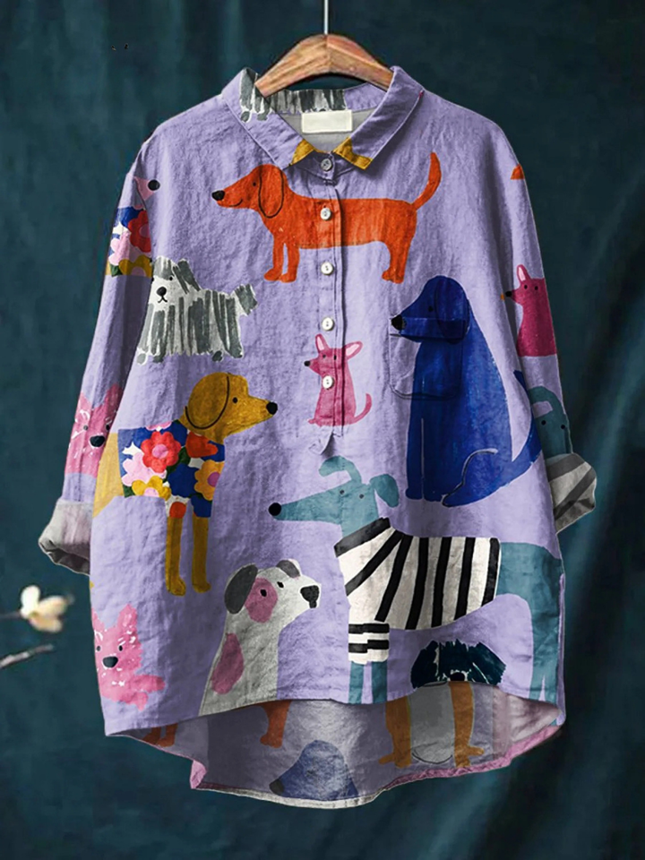 Paula | T-shirt Casual Art de Chiens