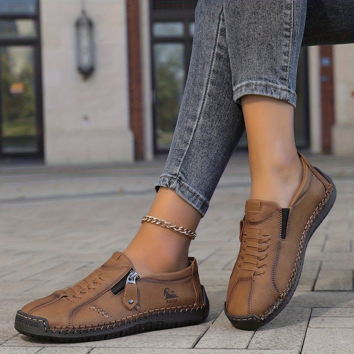 Nila | Baskets Confort Élégantes avec Fermeture Éclair Latérale