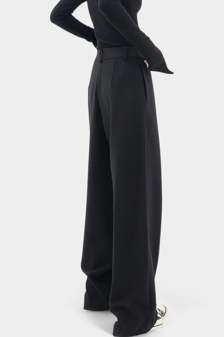 Oaklyn | Pantalons Droits avec Drapé Moderne