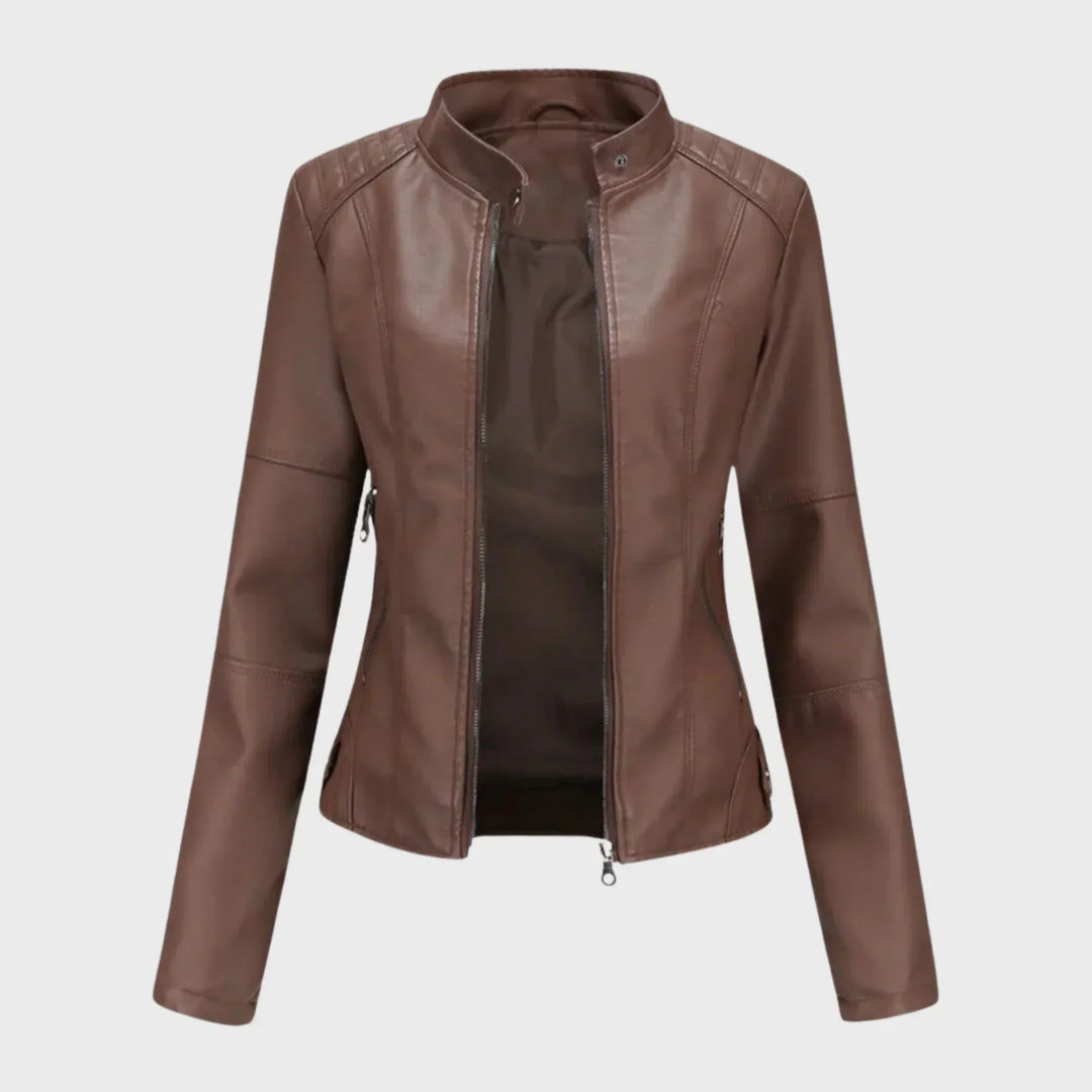 Romina | Veste en Cuir Décontractée