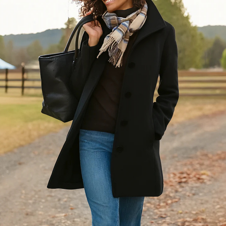 Isabela | Manteau Classique à Boutonnage Simple