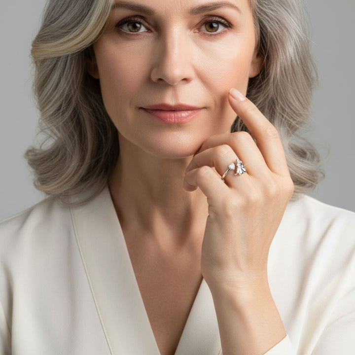 Anne | Bague avec Icône de Chien (Rose)