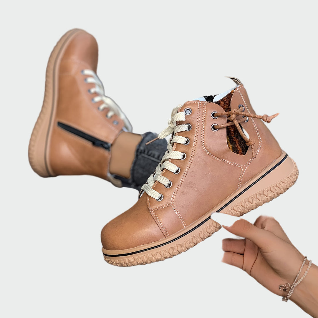 Inés | Bottes Orthopédiques En Cuir À Tige Basse Modernes