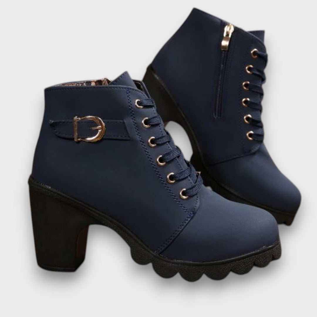 Aisha | Bottes Orthopédiques avec Boucle & Talon Chunky