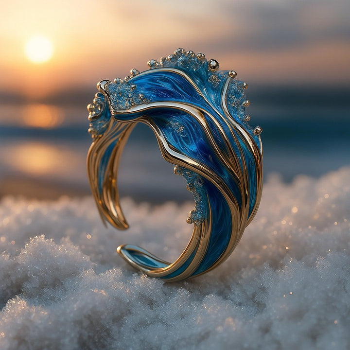 Milena | Bague antique au design ondulé