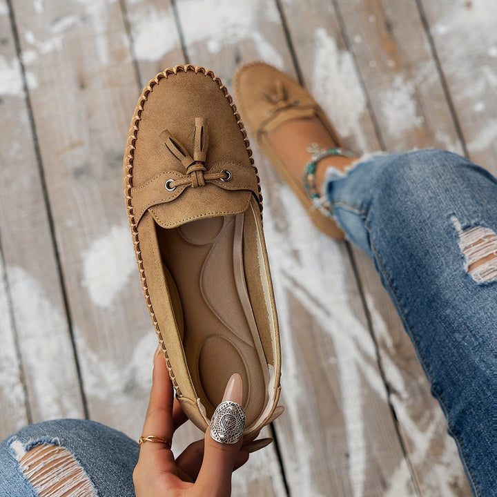 Nadine | Mocassins Classiques avec Détail de Frange