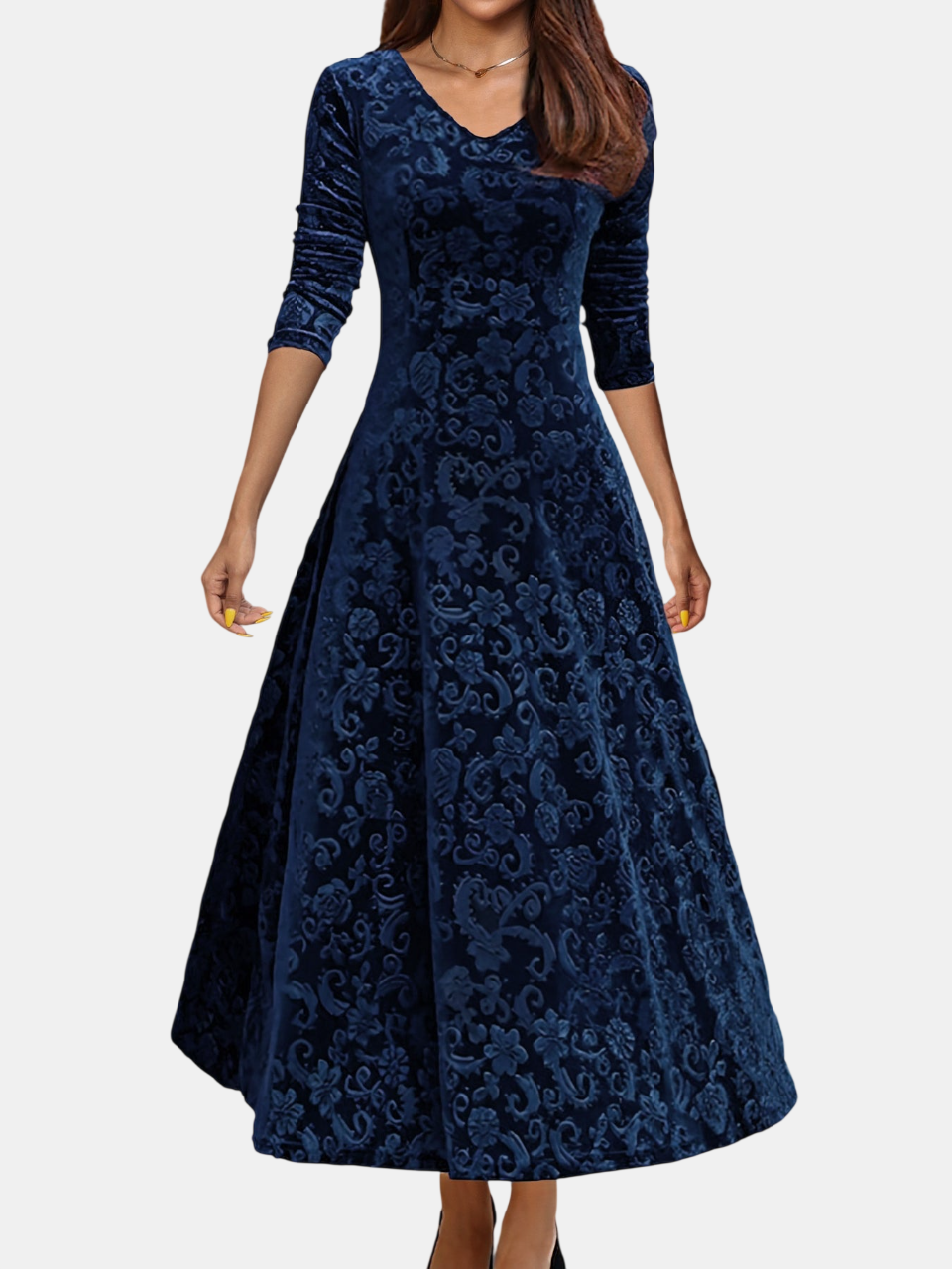 Denise | Robe en Velours Festif