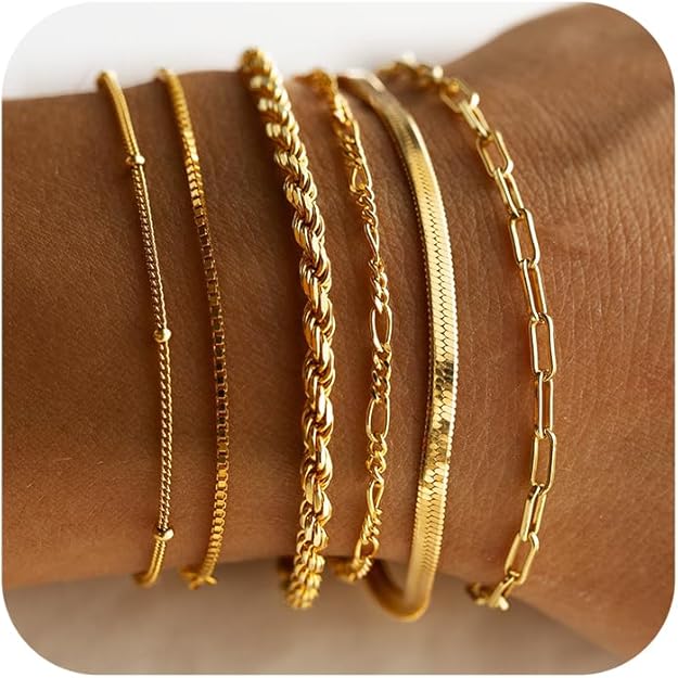 Ensemble de bracelets Isabella | Or