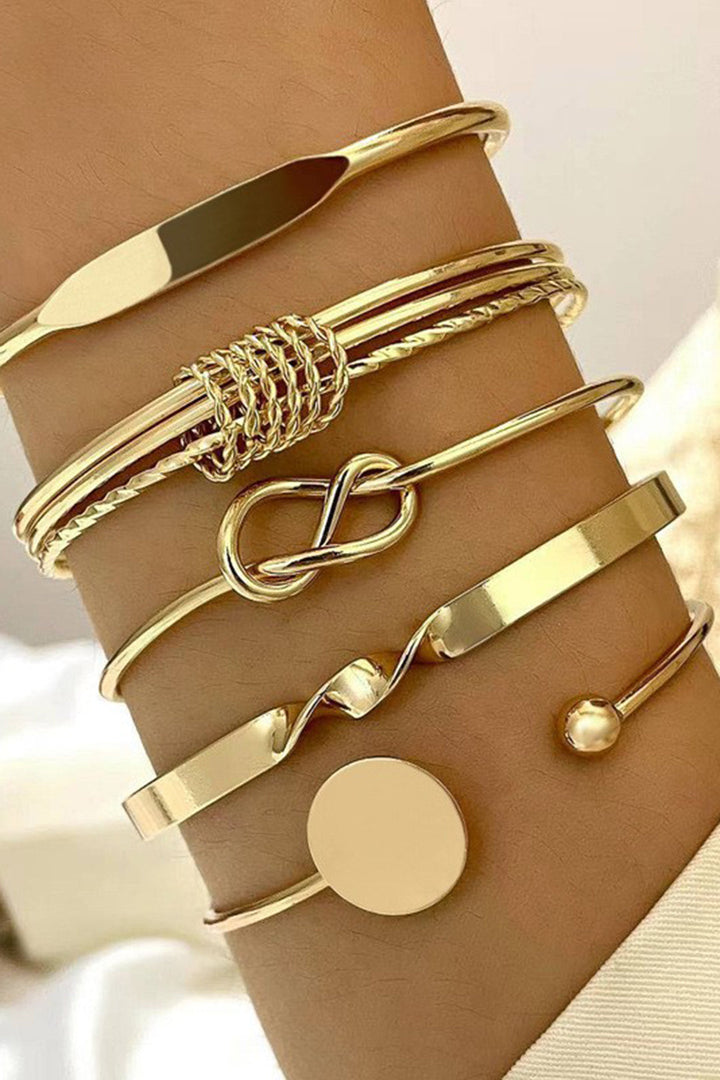Bracelet de Chaîne Géométrique Ouverte