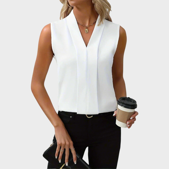 Roma | Blouse Sans Manches Avec Col En V