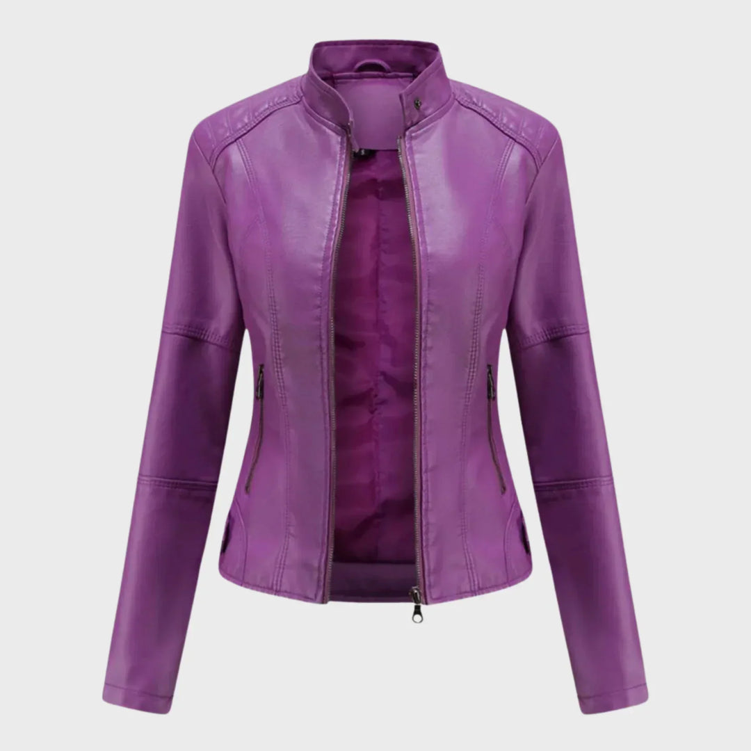 Romina | Veste en Cuir Décontractée