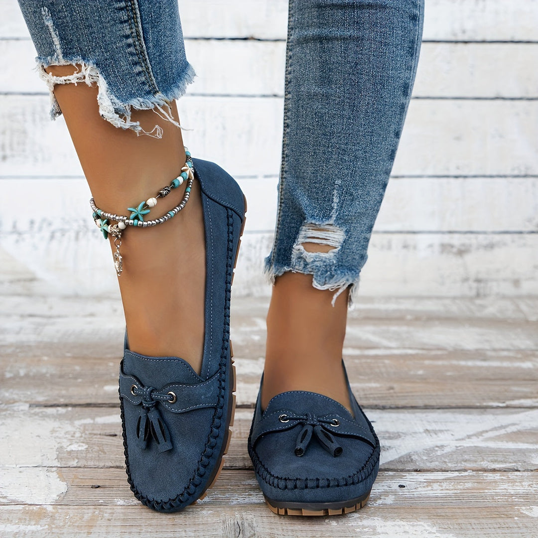 Nadine | Mocassins Classiques avec Détail de Frange