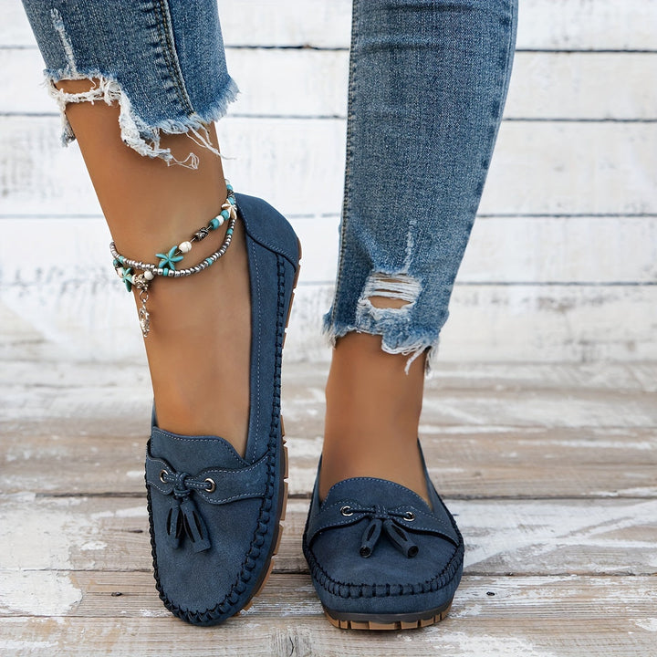 Nadine | Mocassins Classiques avec Détail de Frange