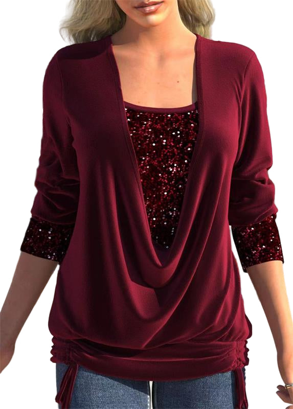 Arla™ | Blouse moderne avec cape de sequins