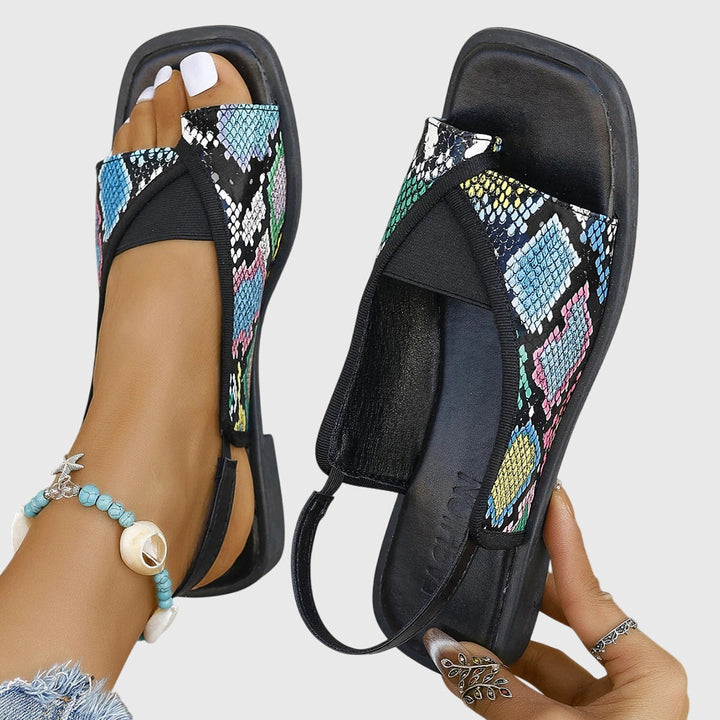 Talia | Sandales Plates Slingback Orthopédiques à Bout Ouvert
