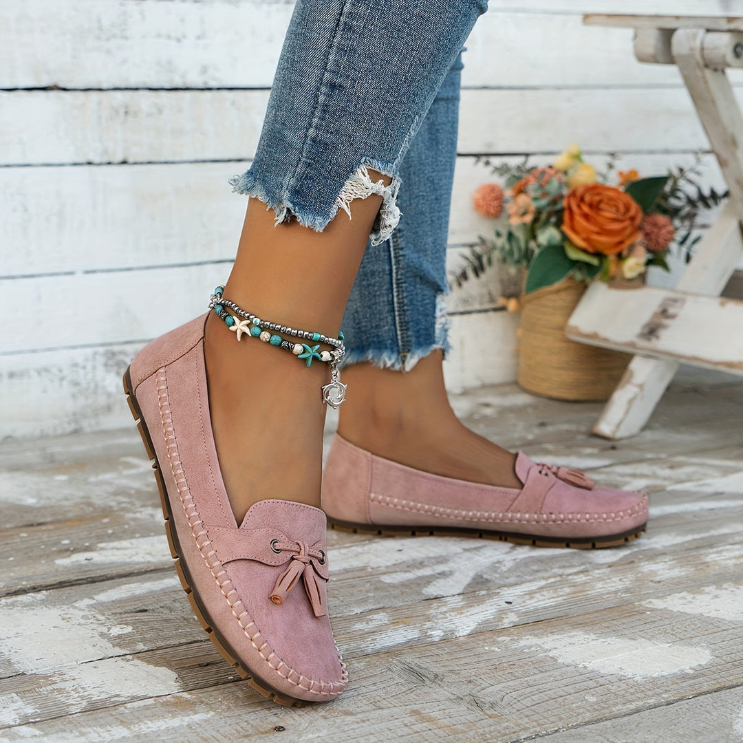 Nadine | Mocassins Classiques avec Détail de Frange