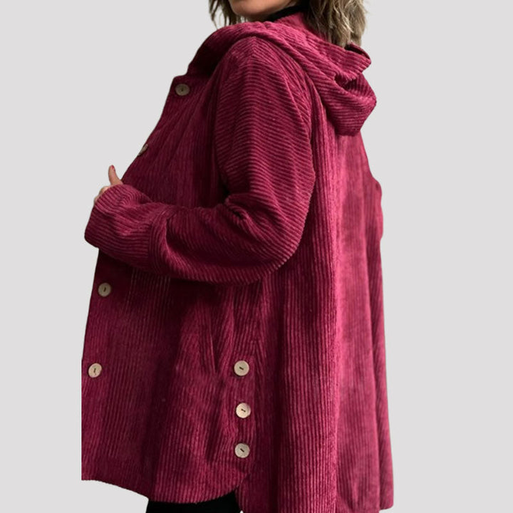 Adriana | Veste à capuche en velours décontractée pour la saison automnale