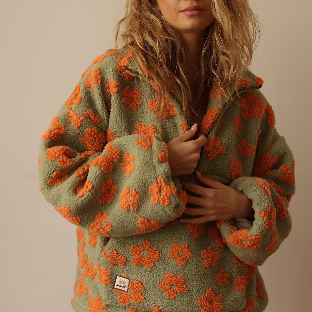 Daisy | Pull Sherpa Boho Floral
