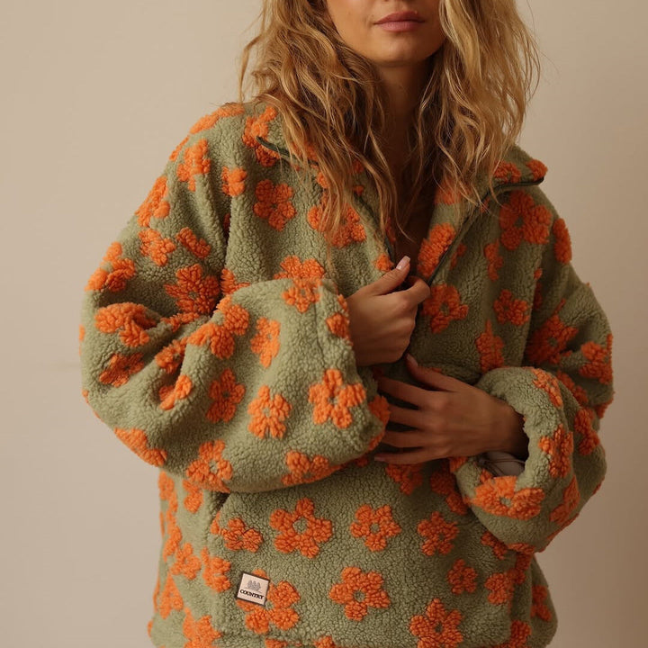 Daisy | Pull Sherpa Boho Floral