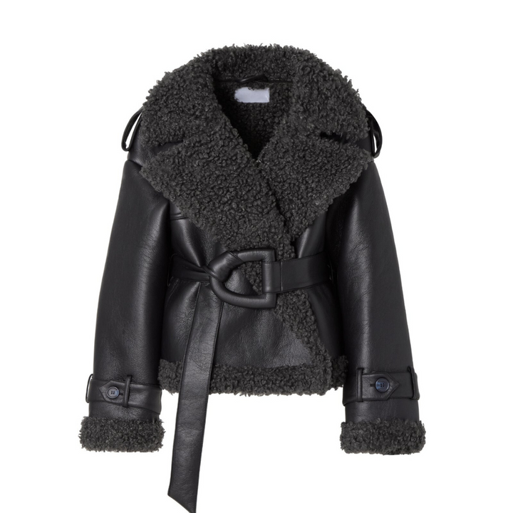 Elvira | Manteau en peau de mouton avec ceinture
