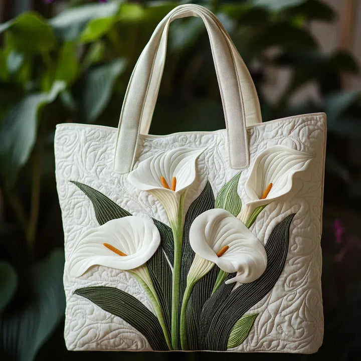 Azucena | Sac Artisanal Matelassé de Lys Blancs
