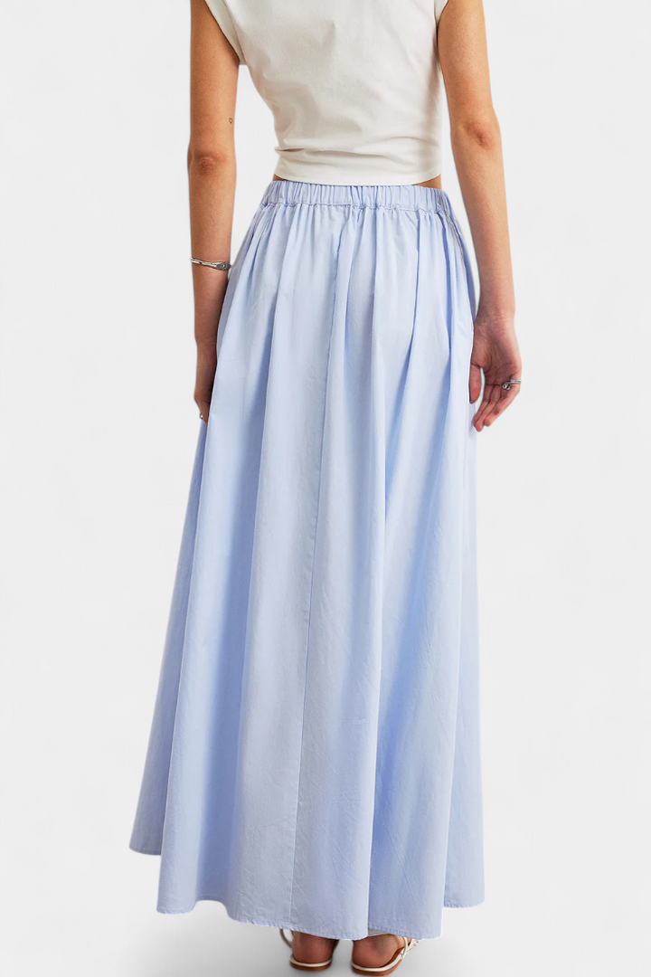 Yora | Jupe A-Line en Coton avec Taille Élastique et Poches
