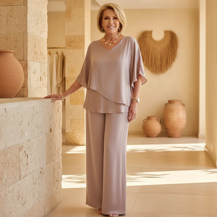 Martha | Ensemble de deux pièces avec pantalon à jambe large