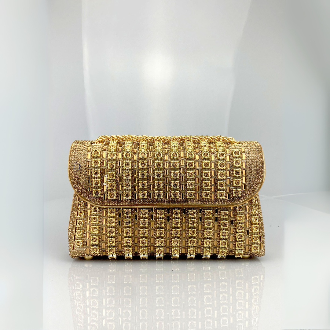 Alba | Sac à Bandoulière avec Chaîne Chic et Diamants Colorés