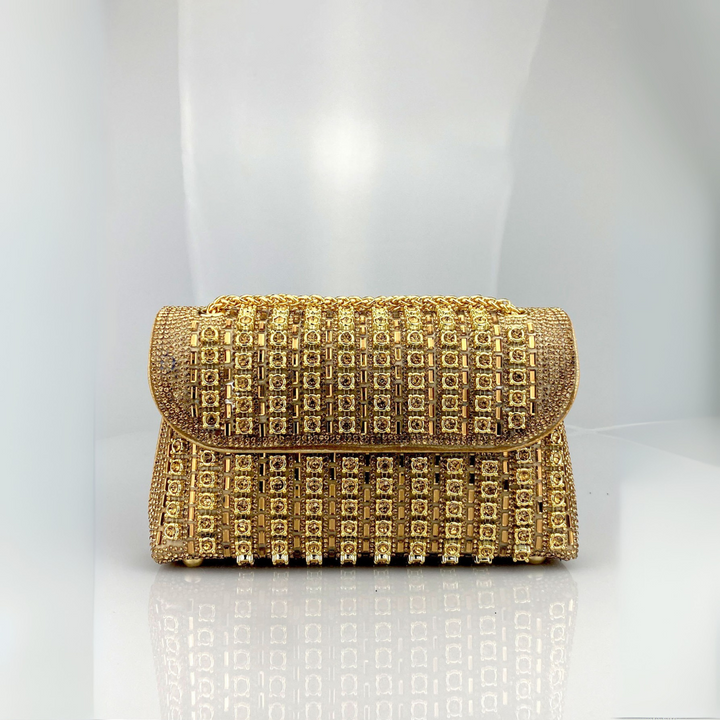 Alba | Sac à Bandoulière avec Chaîne Chic et Diamants Colorés
