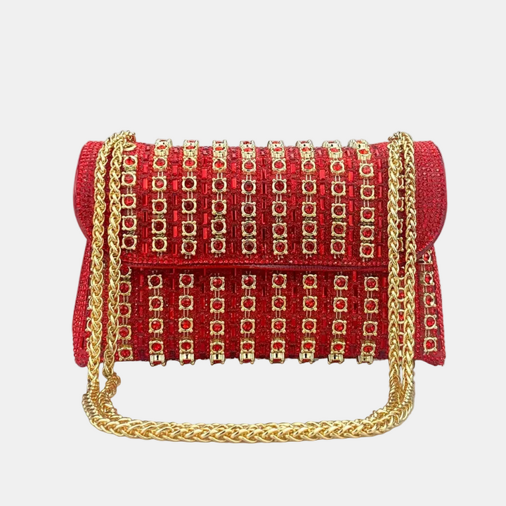 Alba | Sac à Bandoulière avec Chaîne Chic et Diamants Colorés