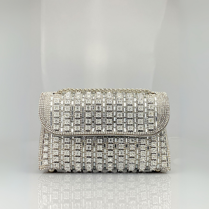 Alba | Sac à Bandoulière avec Chaîne Chic et Diamants Colorés