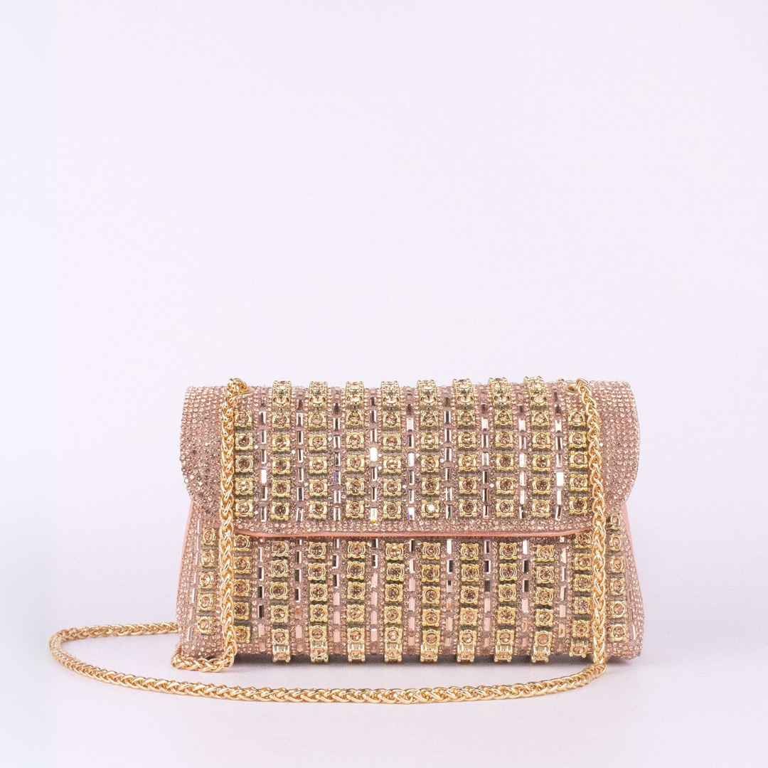 Alba | Sac à Bandoulière avec Chaîne Chic et Diamants Colorés