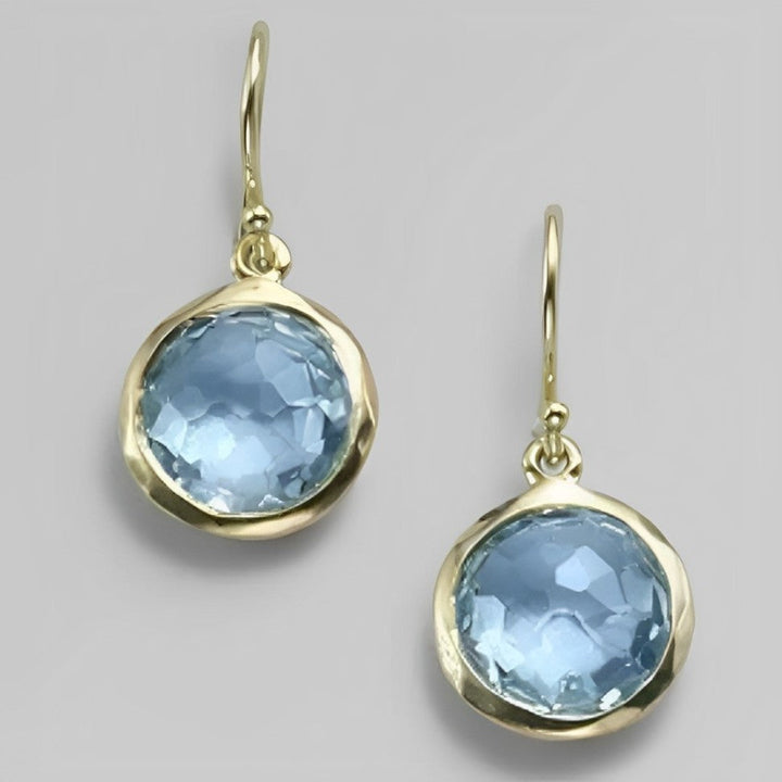Boucles d'oreilles Chic avec Cristaux Bleus