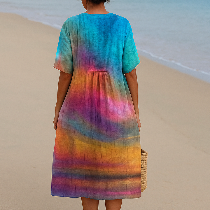 Ema - Robe Tie-Dye au Crépuscule