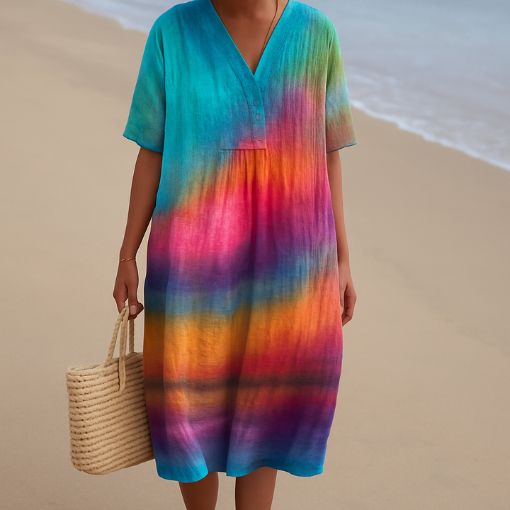 Ema - Robe Tie-Dye au Crépuscule