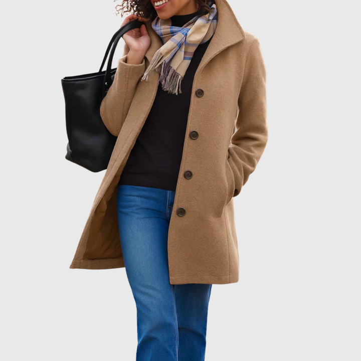 Isabela | Manteau Classique à Boutonnage Simple