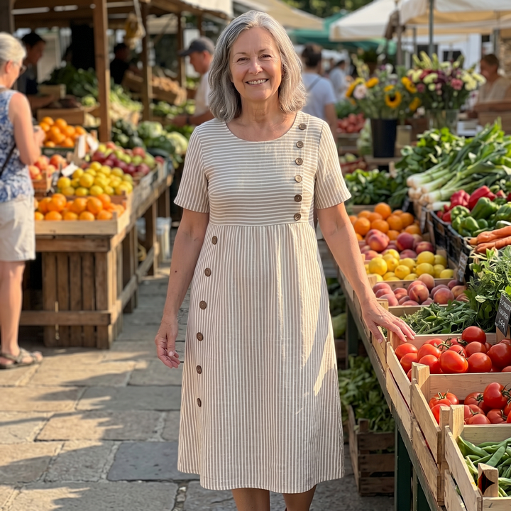 Sofía | Robe d'Été à Rayures
