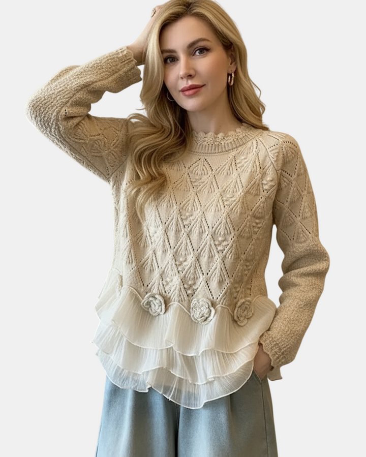 Clara | Pull en Maille avec Volants