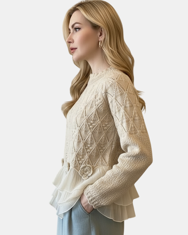 Clara | Pull en Maille avec Volants