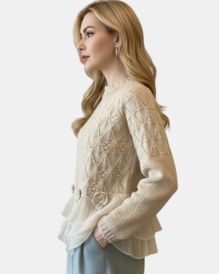 Clara | Pull en Maille avec Volants