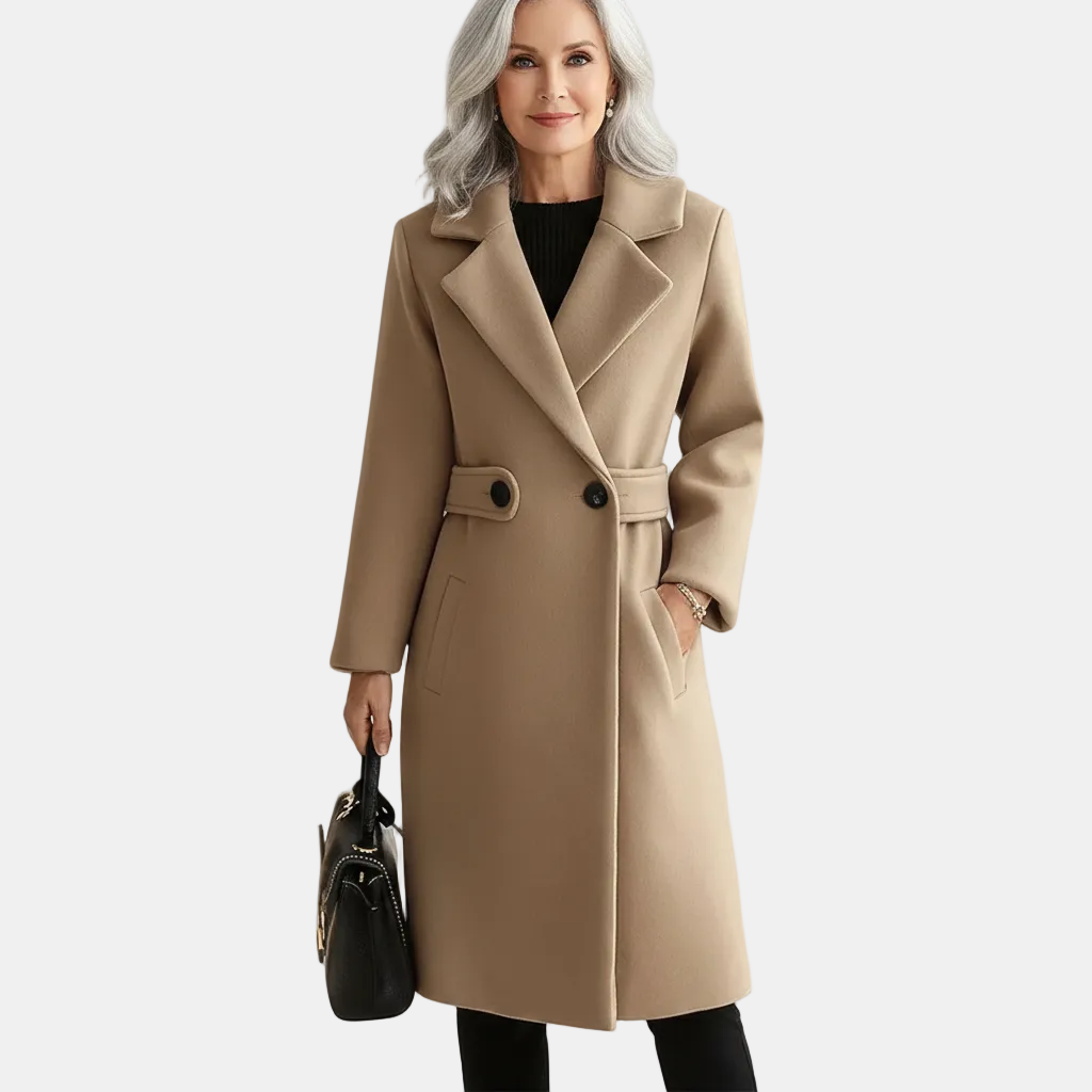 Elena | Manteau en Laine avec Ceinture