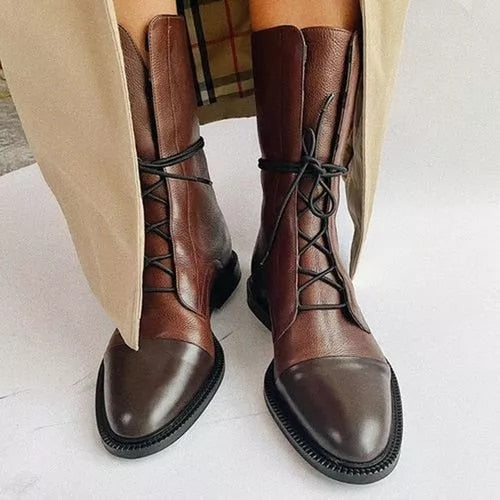 Gabriela | Bottes en Cuir Synthétique Noir de Haute Qualité