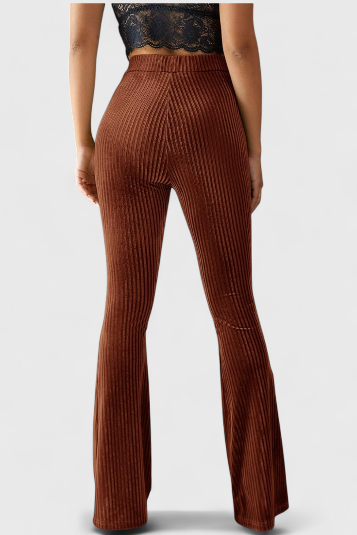 Liset | Pantalons Évasés en Velours Côtelé