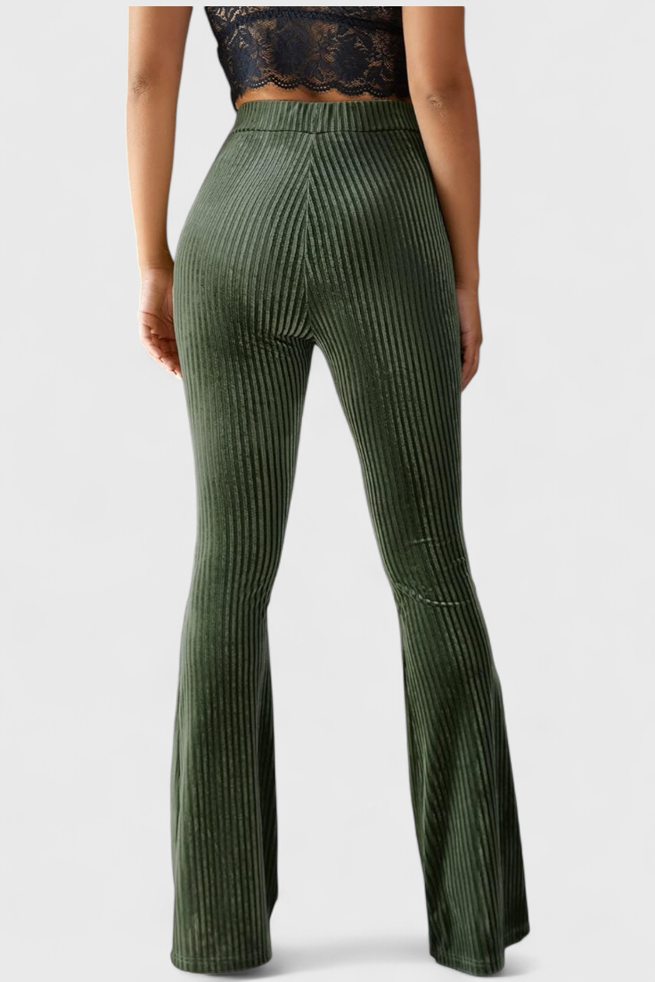 Liset | Pantalons Évasés en Velours Côtelé