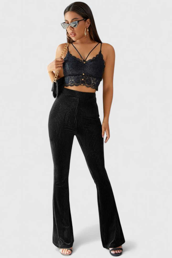 Liset | Pantalons Évasés en Velours Côtelé