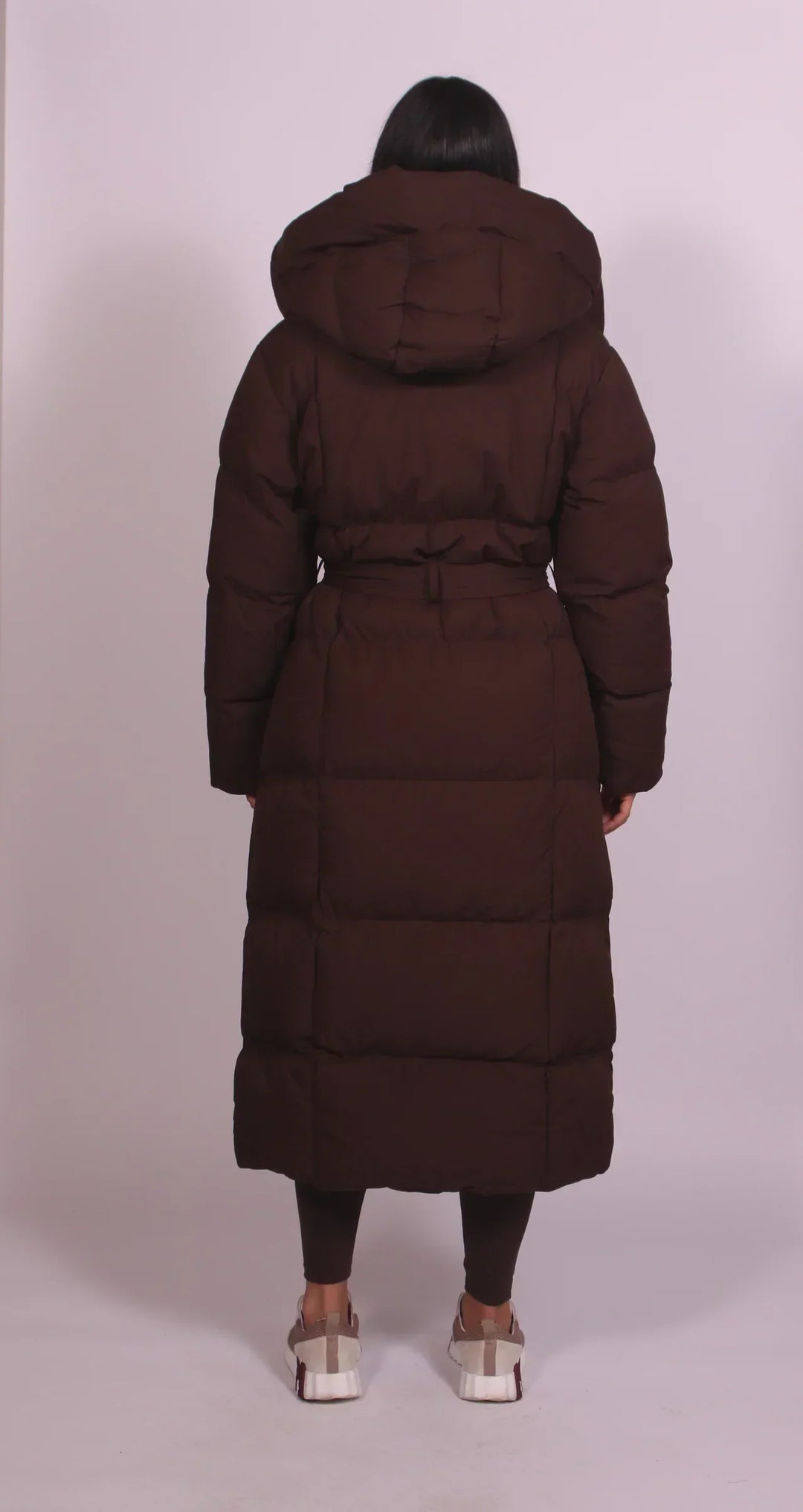 Adriana | Manteau Matelassé Long avec Ceinture