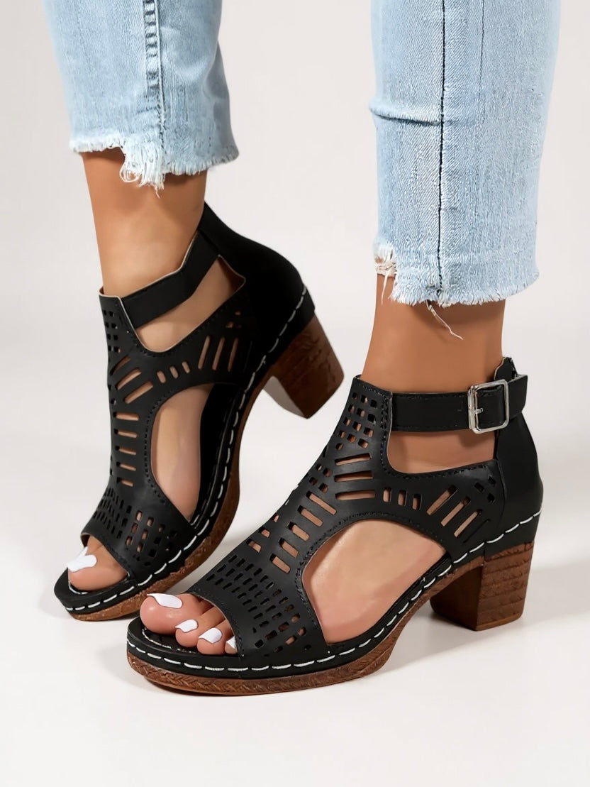 Mara | Sandales à Talons avec Découpes