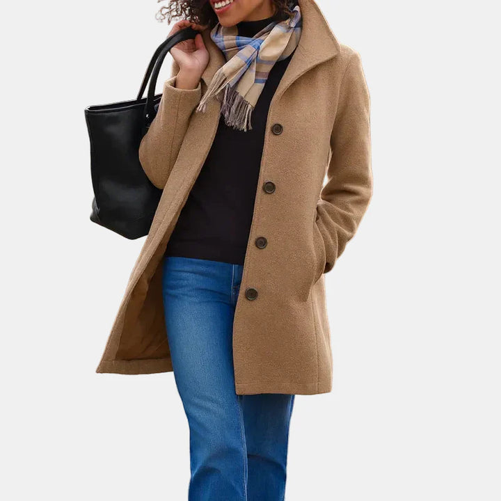 Isabela | Manteau Classique à Boutonnage Simple